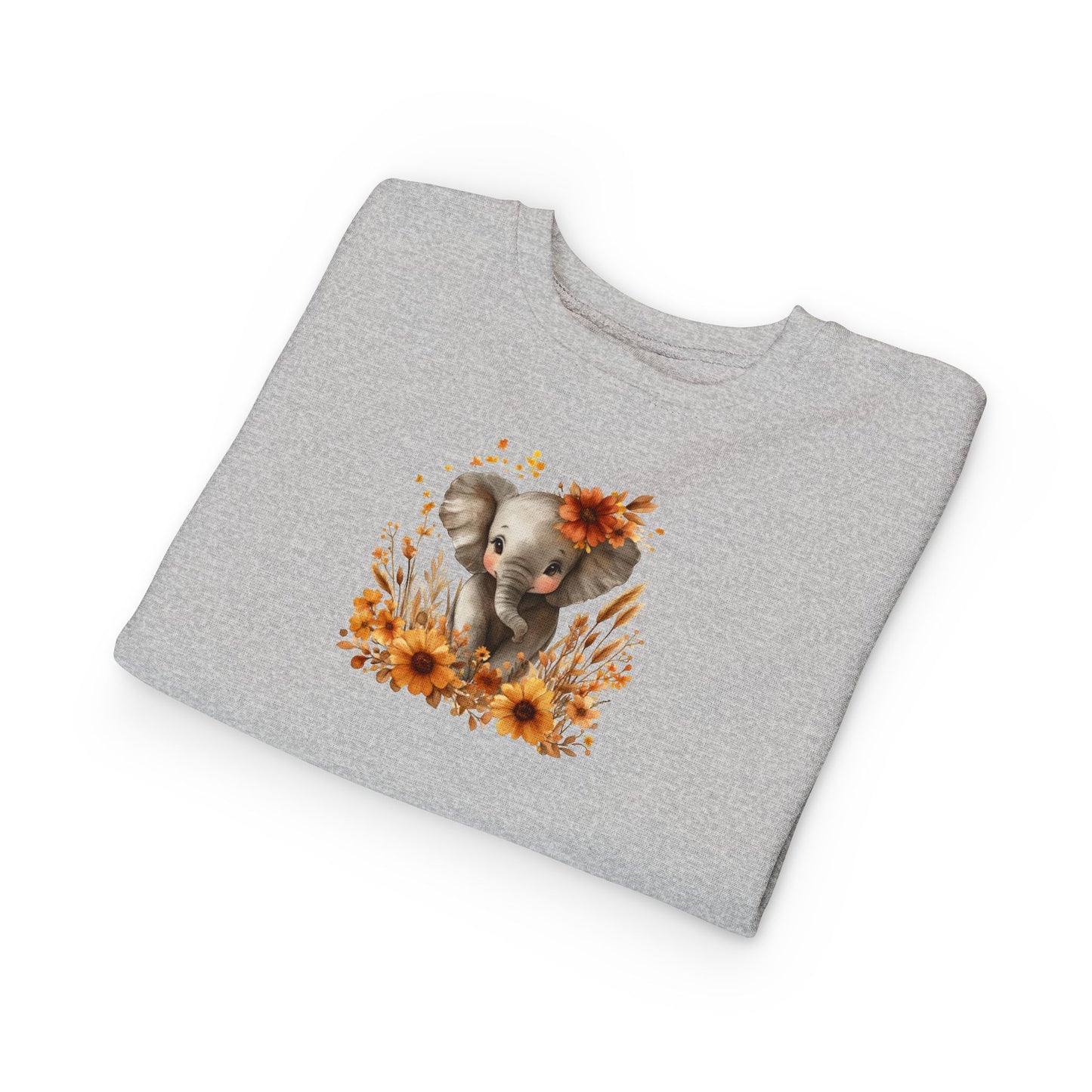 Adorable Elephant Toddler Sweatshirt - Cute Kids Apparel, Gift for Birthday, Baby Shower, Fall Fashion, Cozy Everyday Wear