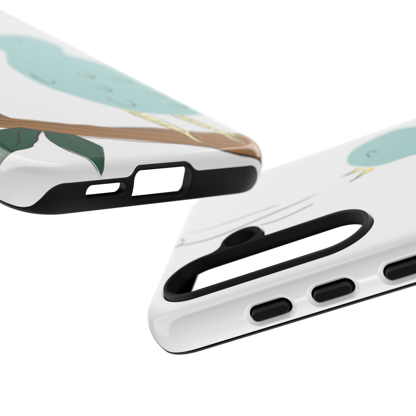 Birdsong Phone Case — Cute Blue Bird on Branch Protective Case