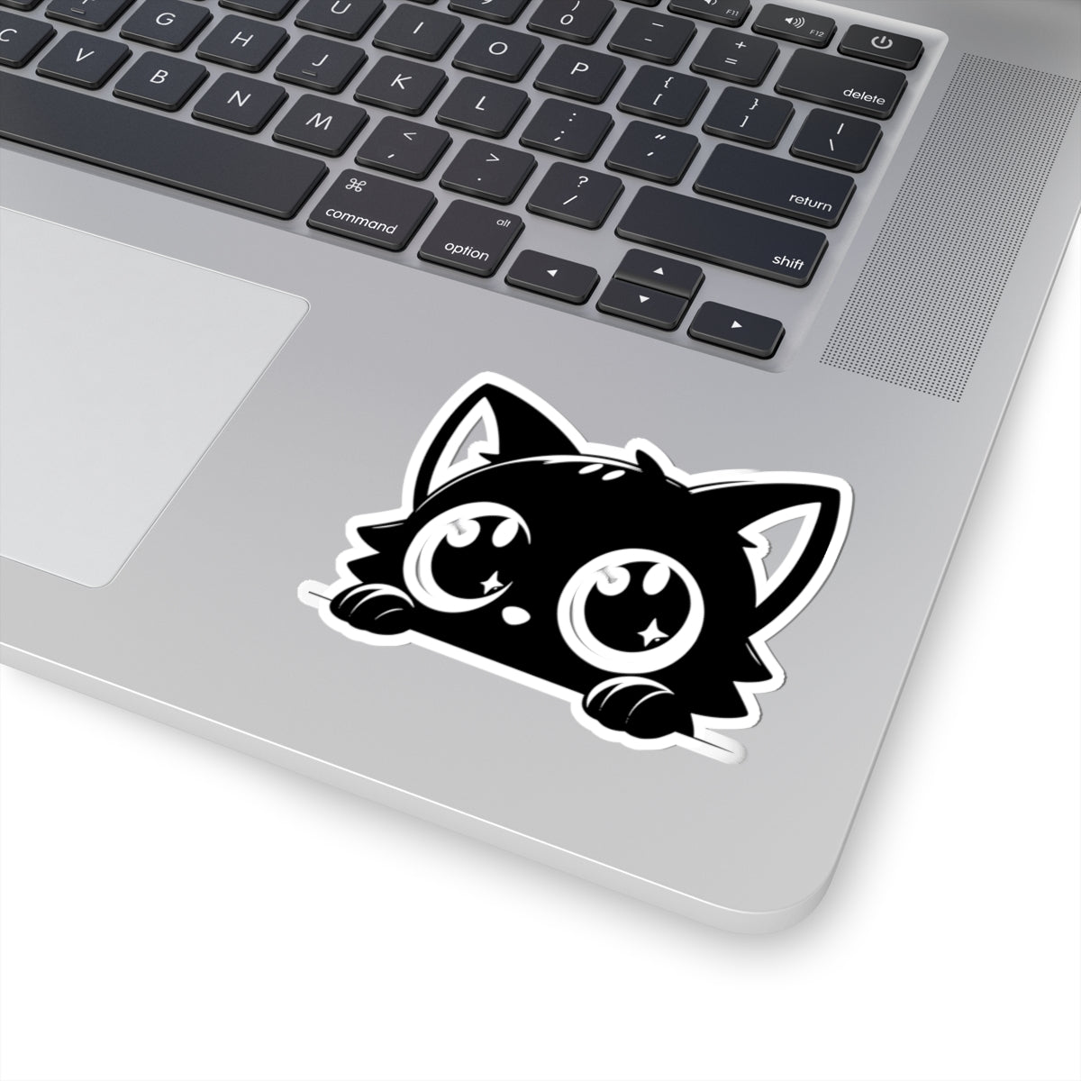 Cute Cat Kiss-Cut Stickers | Black Cat Laptop Decals, Cute Aesthetic Stickers, Gift for Cat Lovers, Cute Animal Stickers