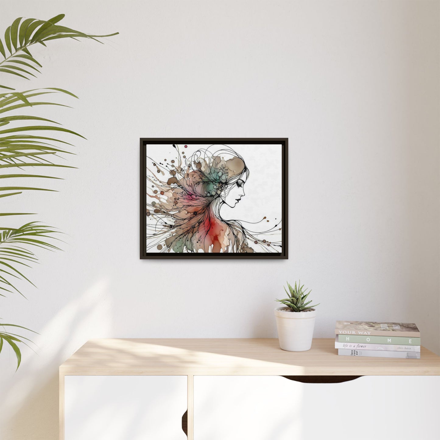 Matte Canvas, Framed (Multi-color) - Girl Whispers