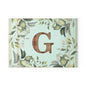 Glass Cutting Board — Monogram G Floral Wood Initial Decorative Kitchen Board