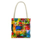 Vibrant Art Tote Bag, Colorful Shopping Bag, Summer Tote, Beach Bag