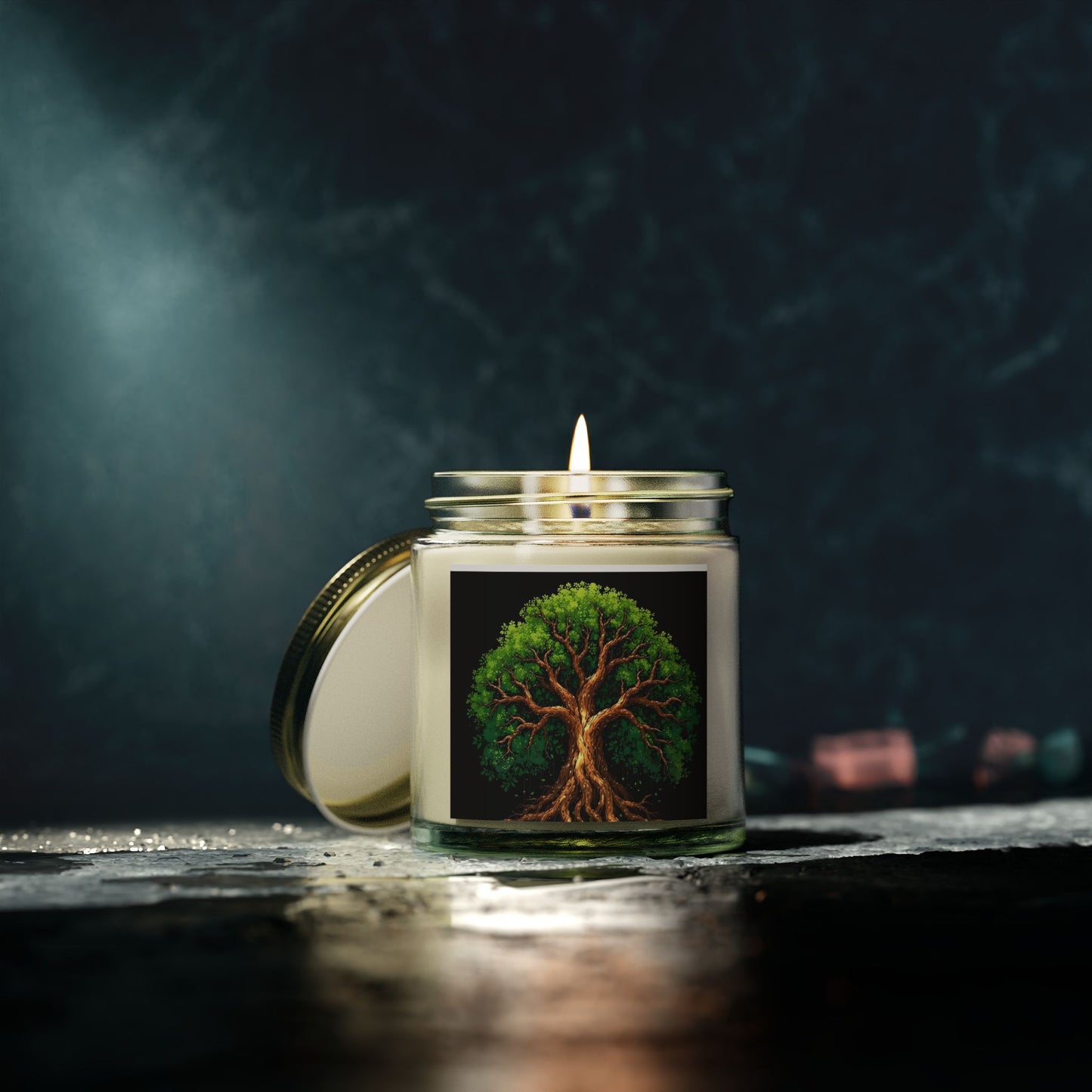 Scented Candles, Coconut Apricot Wax - Tree of Life Design, Eco-friendly Aromatherapy, Home Fragrance, Gifts for All Occasions