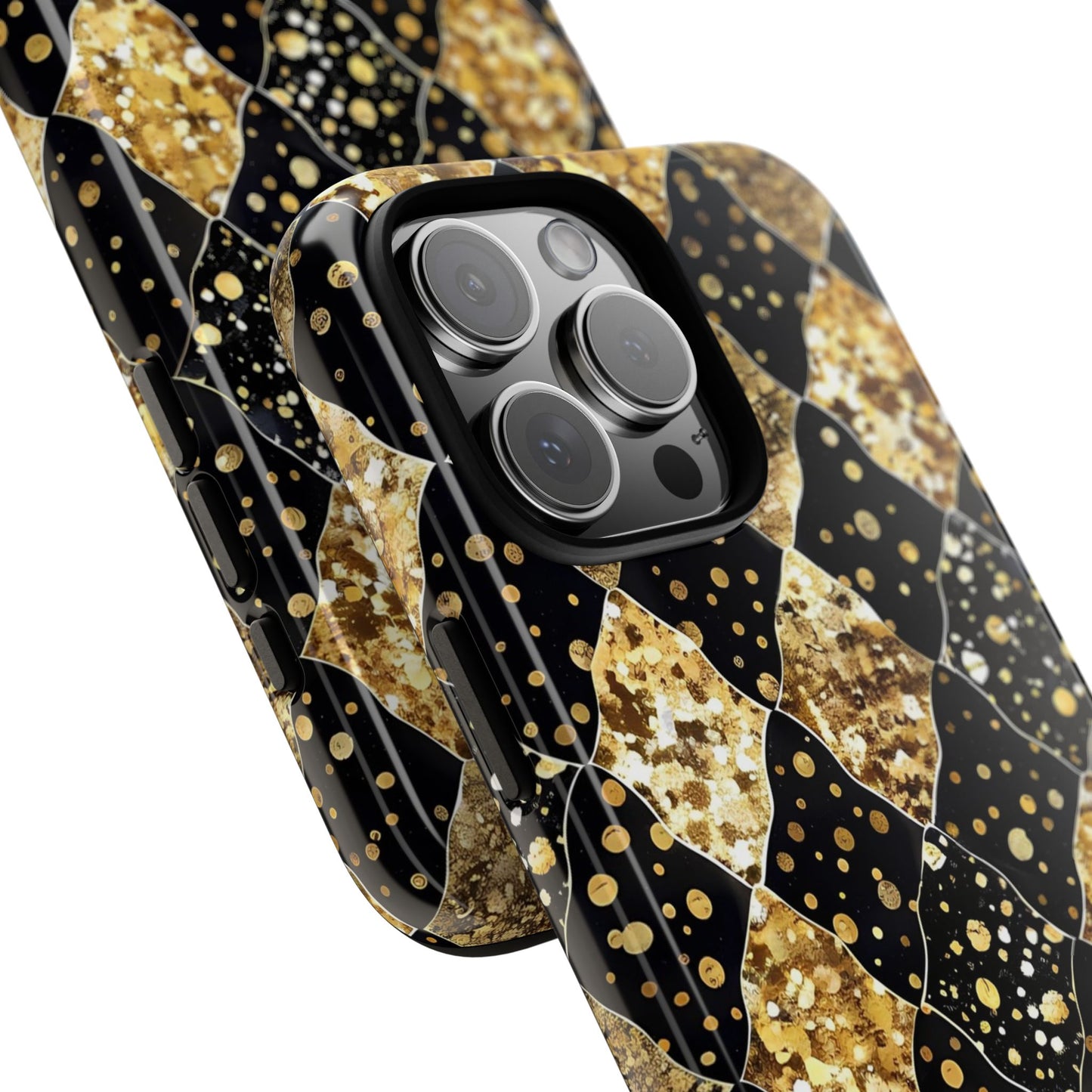Elegant Gold & Black Phone Case for Tough Protection