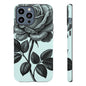 Elegant Floral Phone Case, Tough Cases for iPhones, Black Rose Design, Gift for Her, Stylish Phone Cover, Birthday Gifts