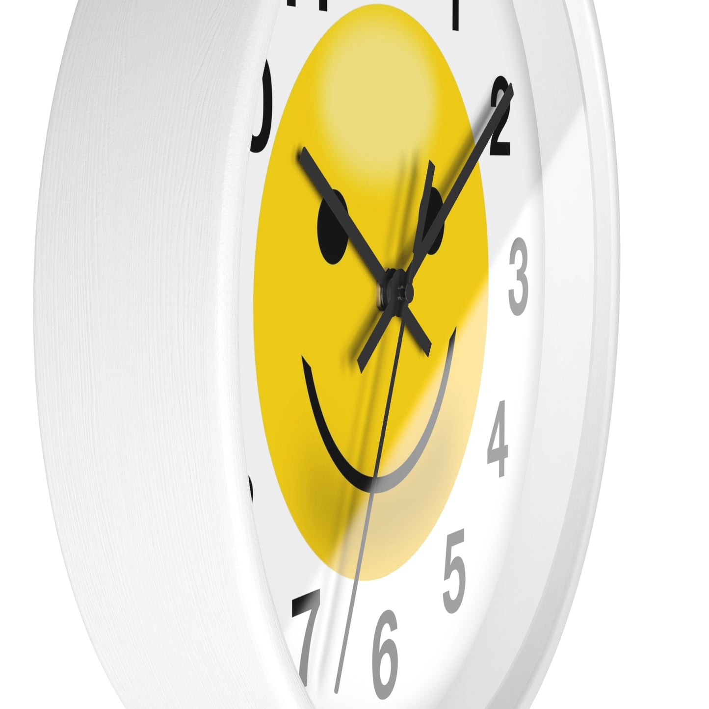 Cheerful Smiley Wall Clock, Positive Vibe Home Decor, Gift for Kids Rooms, Office Decor, Fun Timekeeper