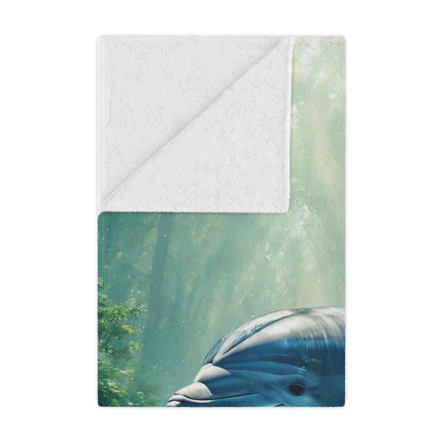 Dolphin Swim Minky Blanket – Tropical Underwater Ocean Throw