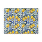 Lemon Tile Glass Cutting Board – Mediterranean Citrus Kitchen Decor