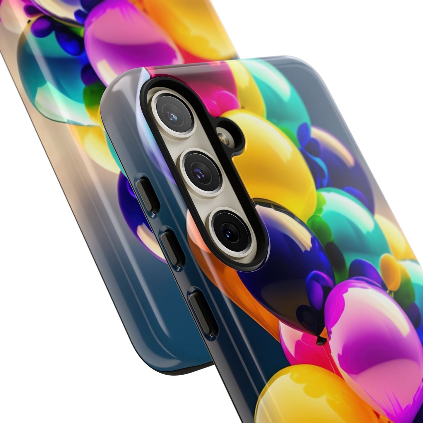 Colorful Balloon Tough Phone Case — Vibrant Party Balloons Protective Cover