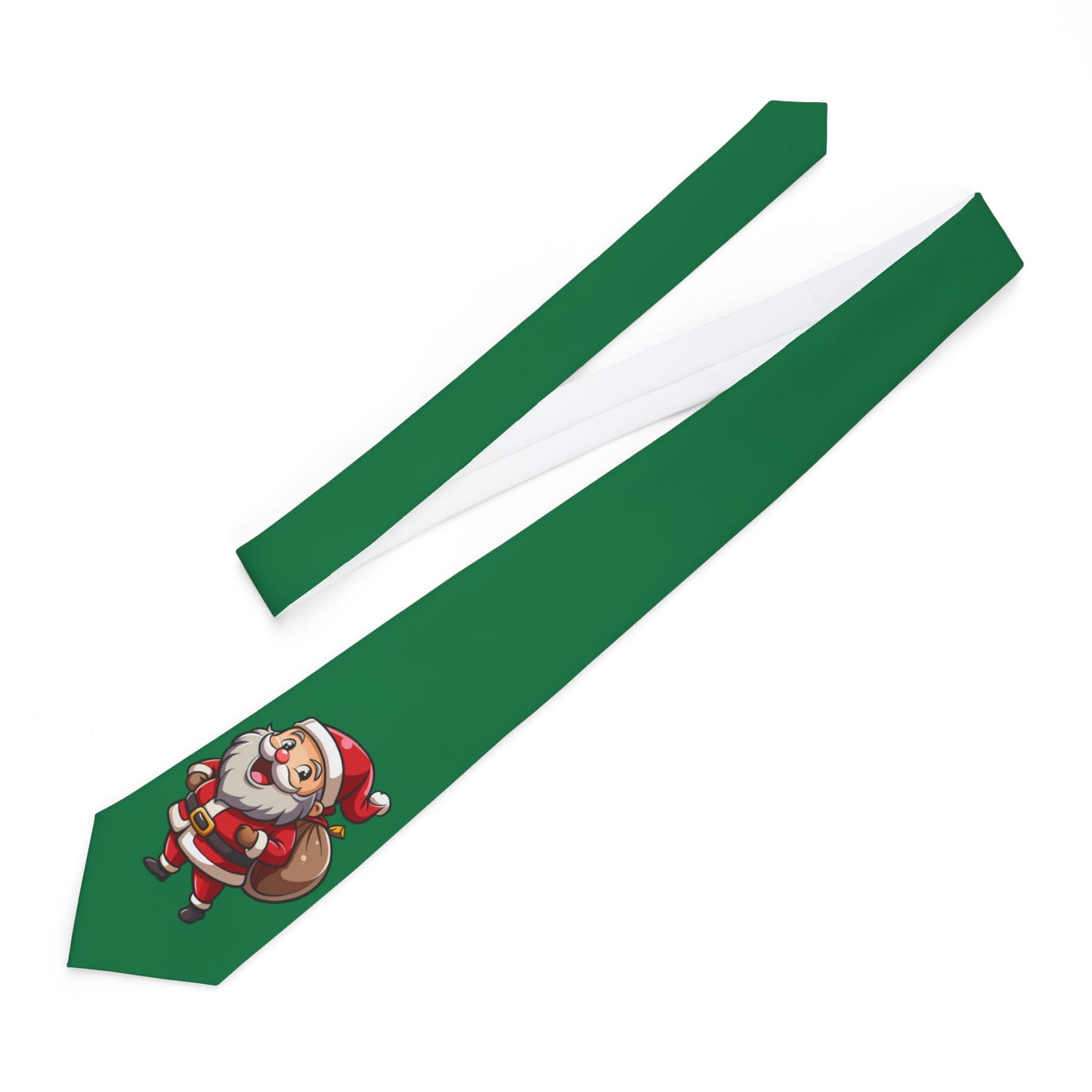 Festive Santa Necktie - Holiday Themed Tie for Christmas Celebrations