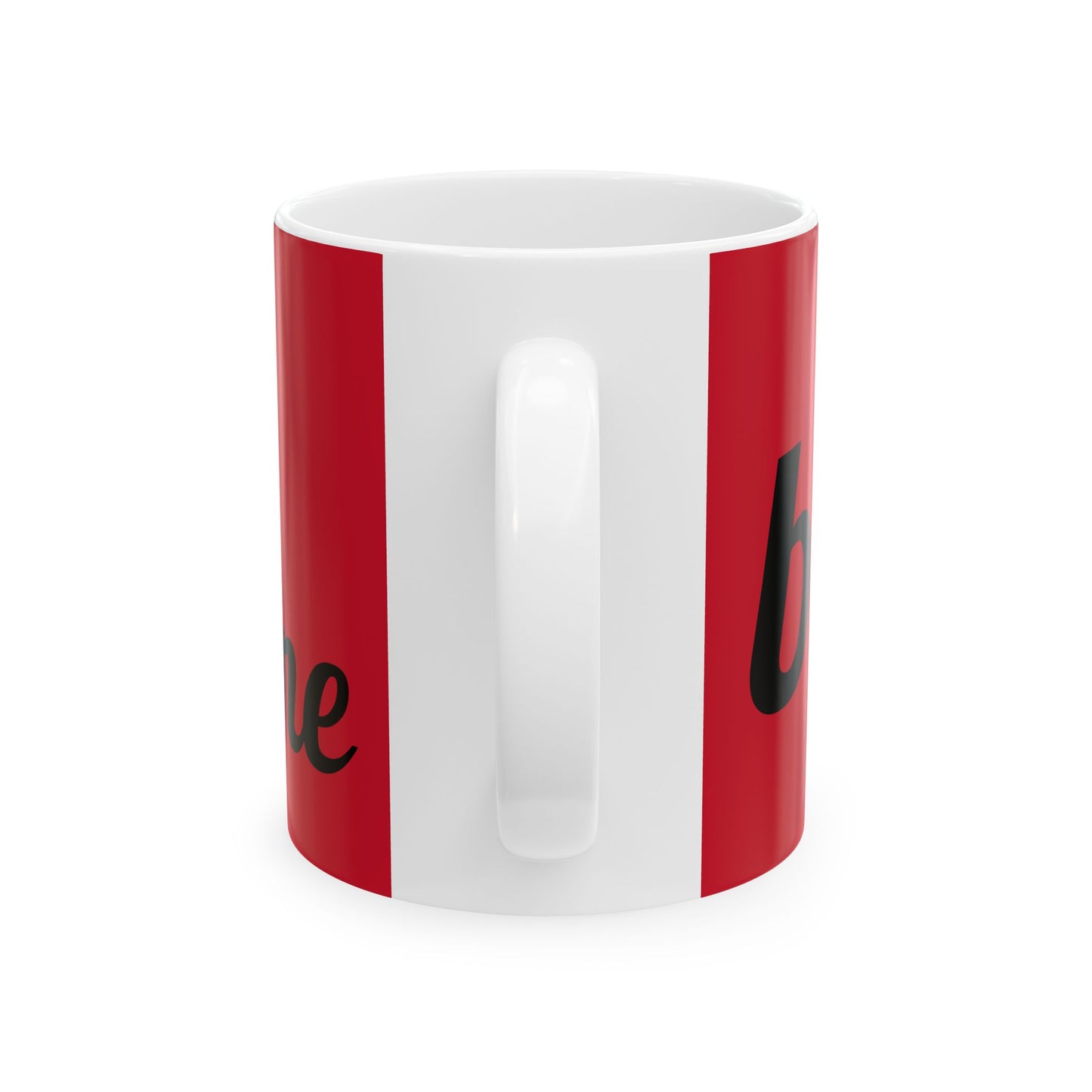 Valentine Heart Bouquet Ceramic Mug — 'Be Mine' Red Romantic Coffee Cup (11oz/15oz)