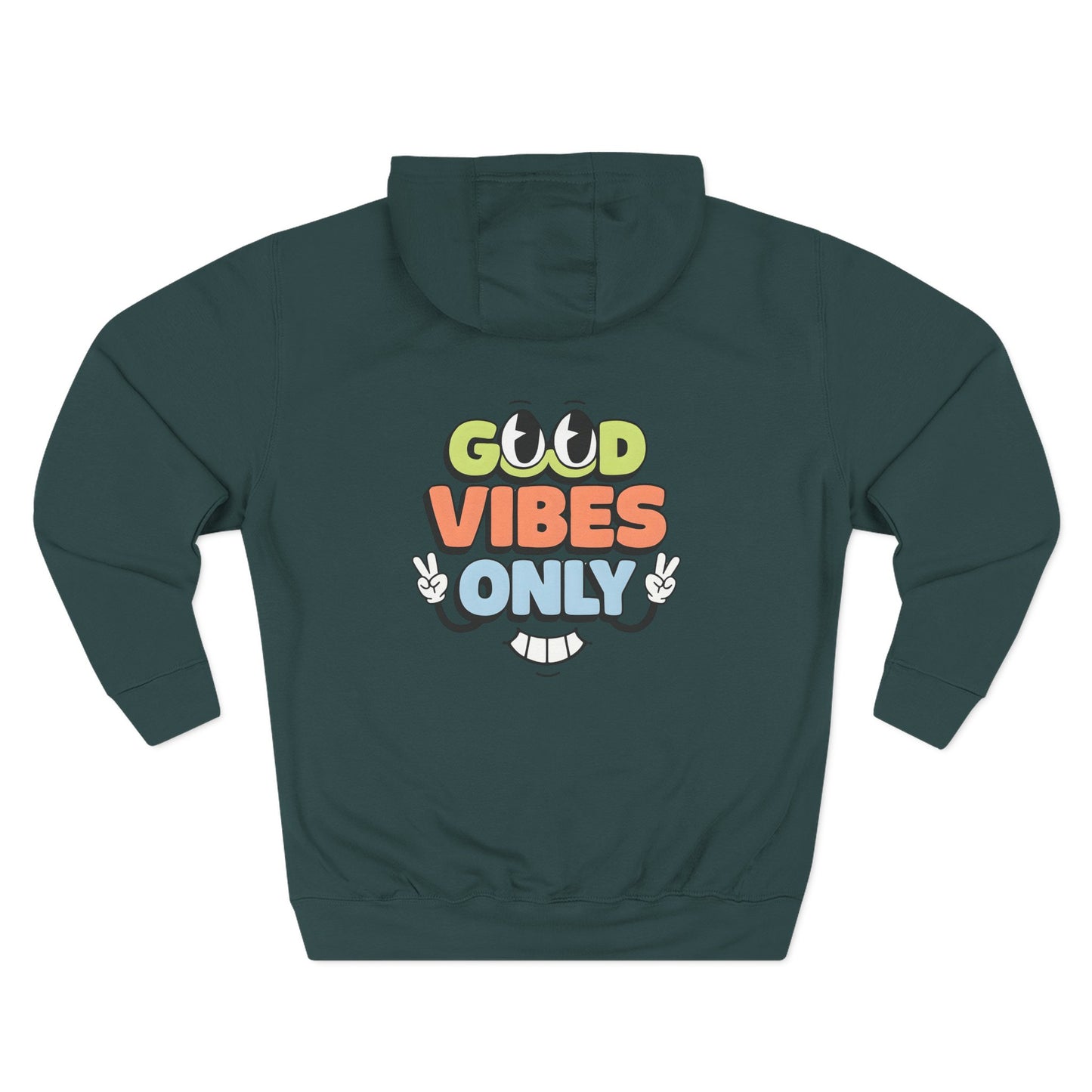 Good Vibes Only Fleece Hoodie for Positive Energy Lovers, Motivational Comfort, Chill Attire, Casual Wear, Gift for Friends
