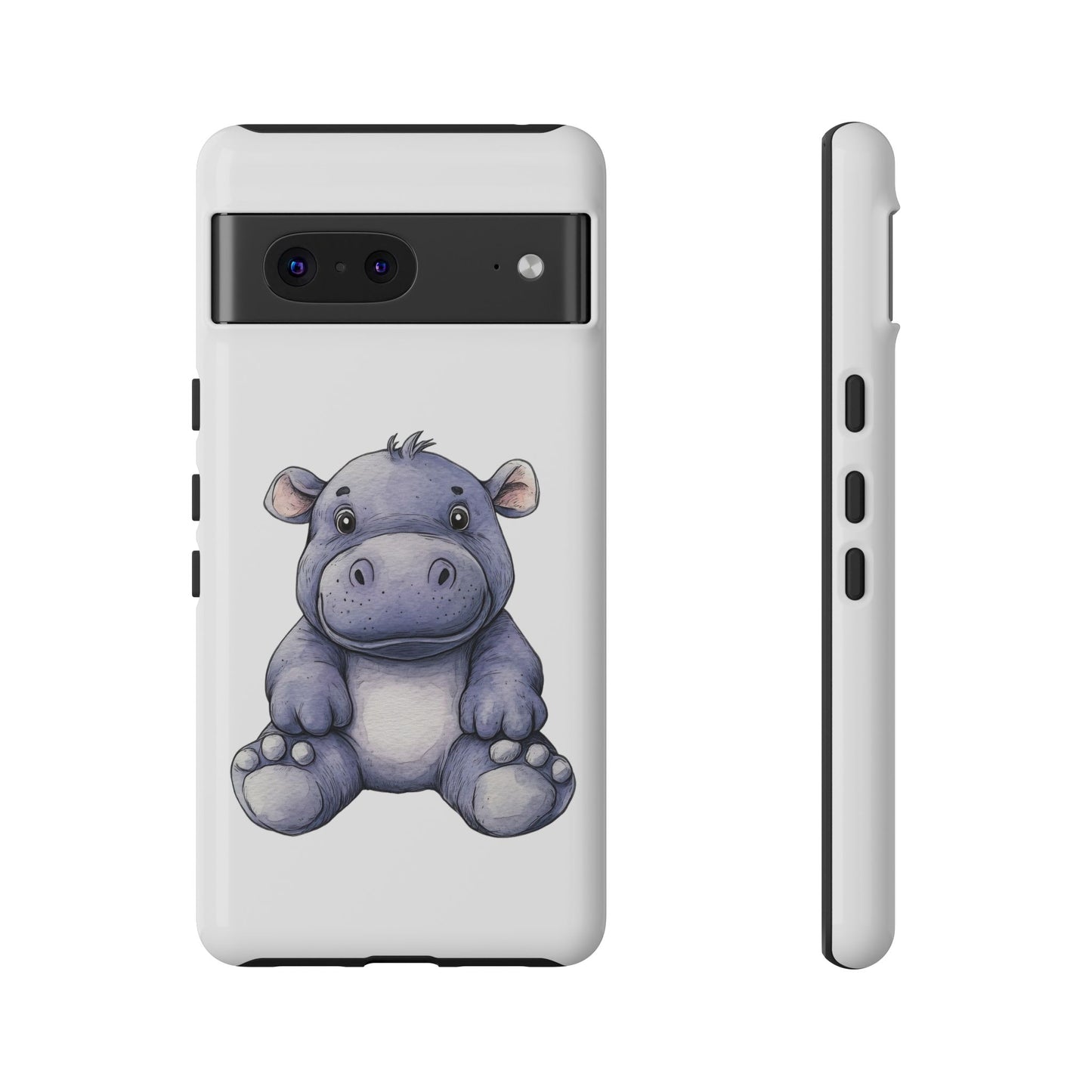 Cute Hippo Phone Case, Unique Tough Cases, Animal Lover Gift, Cute Animal Design, Baby Animal Phone Accessory