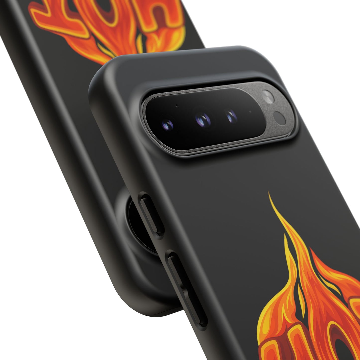 Stylish Phone Case, Hot Flames Design, Gift for Teens, Trendy Accessory, Protective Cover, Unique Phone Case