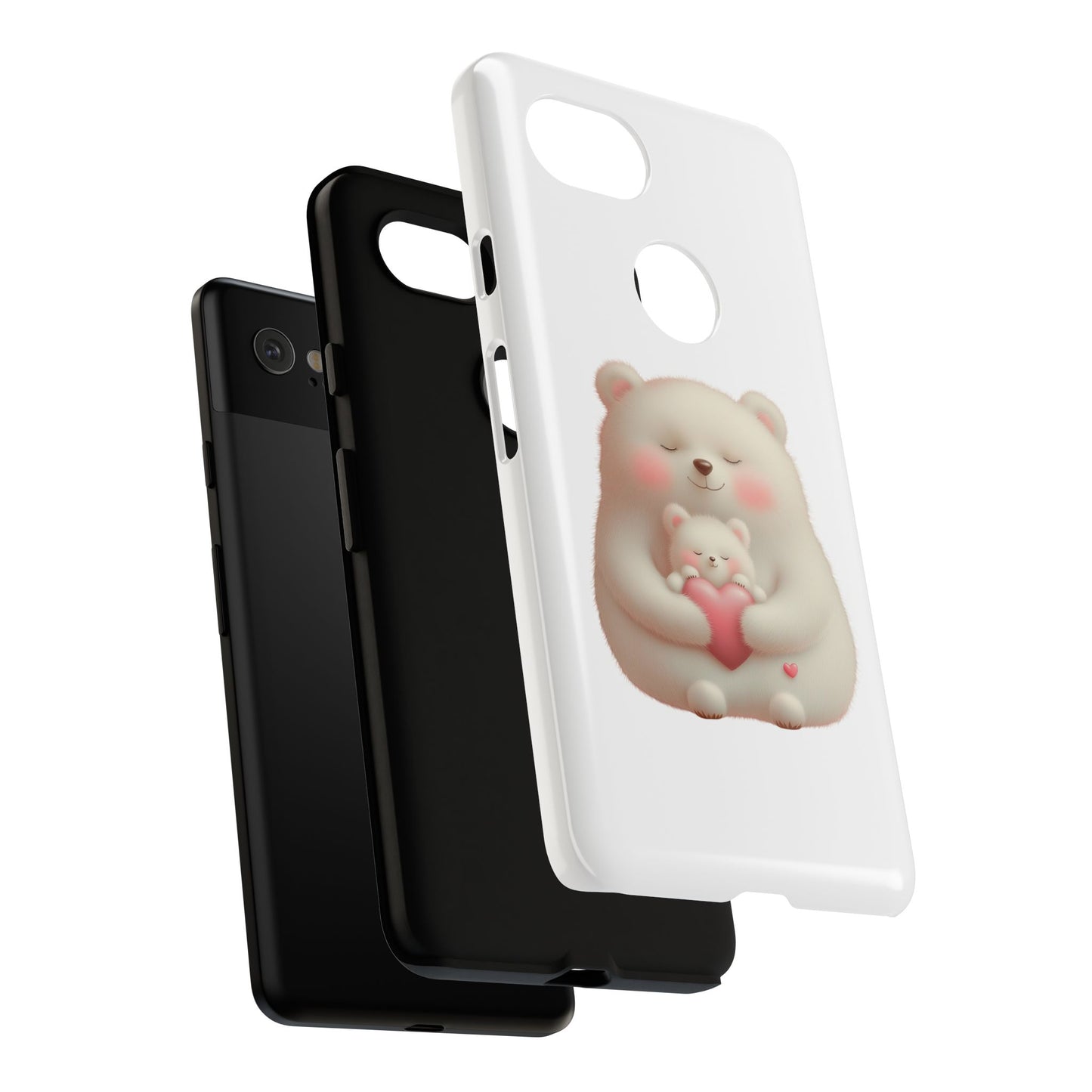 Cute Bear Phone Case, Tough Cases, Animal Lover Gift, Kids Accessories, Mother’s Day, Heartwarming Design