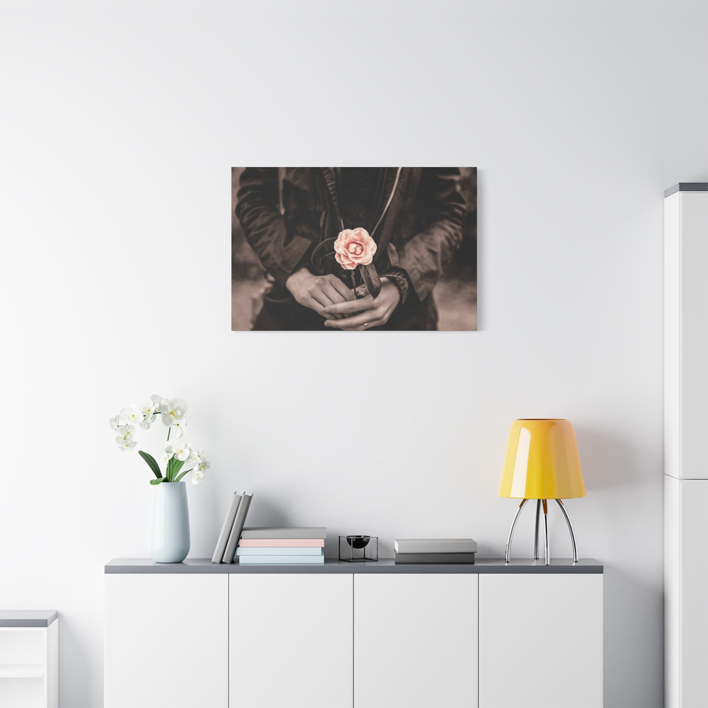 Floral Art Canvas Wall Decor, Modern Home Accent, Gift for Her, Office Decor, Inspirational Artwork