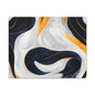 Abstract Navy & Gold Swirl Matte Canvas Wall Art