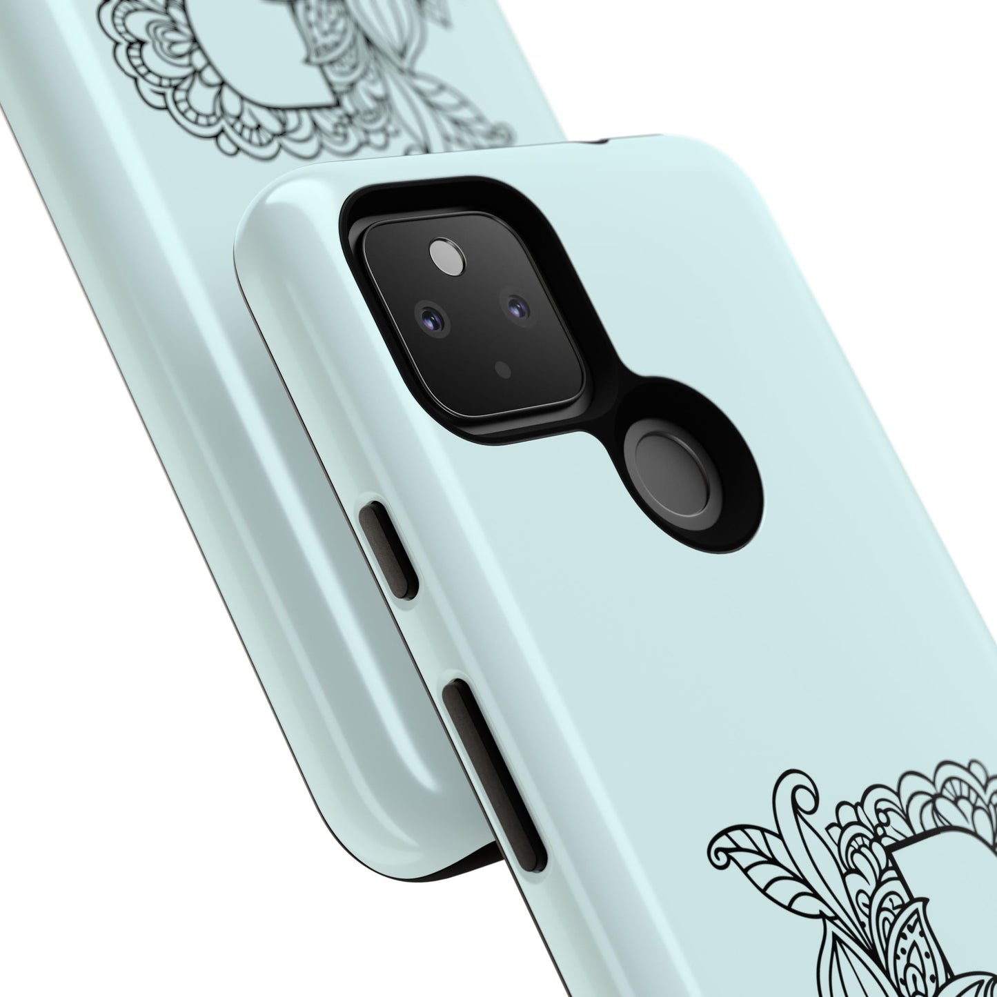 Personalized Tough Phone Case- Letter B, Floral Monogram Cell Phone Cover, Custom Protective Case, Unique Gift, Birthday, Graduation