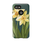 Floral Phone Case - Yellow Daffodil Design, Tough Phone Cover, Spring Decor, Floral Gift, Nature-Inspired Accessories