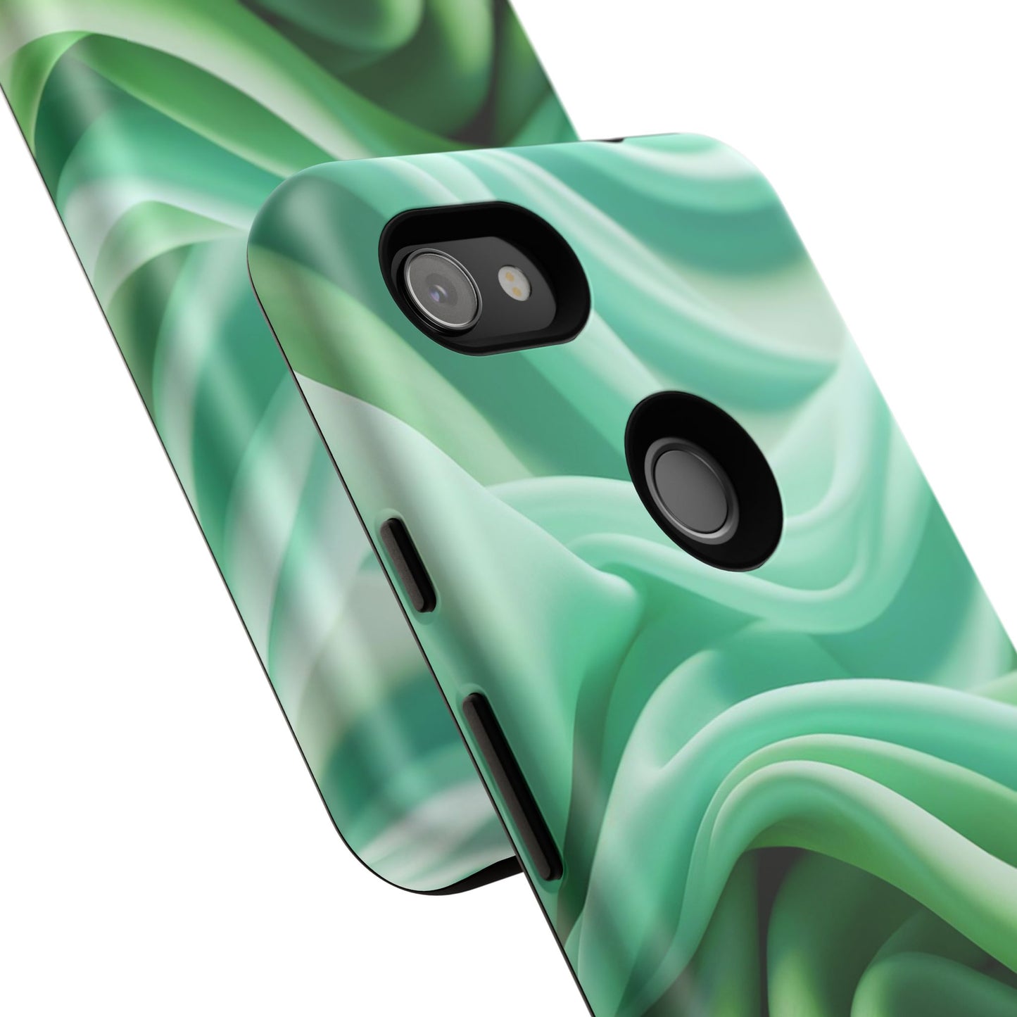 Stylish Phone Case, Tough Case, Green Abstract Design, Cell Phone Cover, Unique Gift, Trendy Accessory