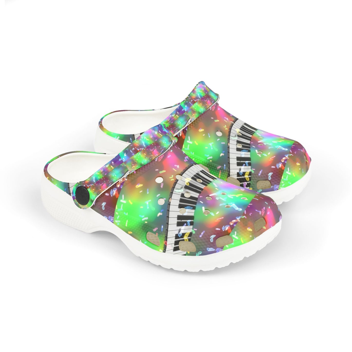 Colorful Musical Kid's EVA Foam Clogs - Bright, Fun, and Comfortable Footwear for Playtime, Summer Fun, and Music-Lover Gifts