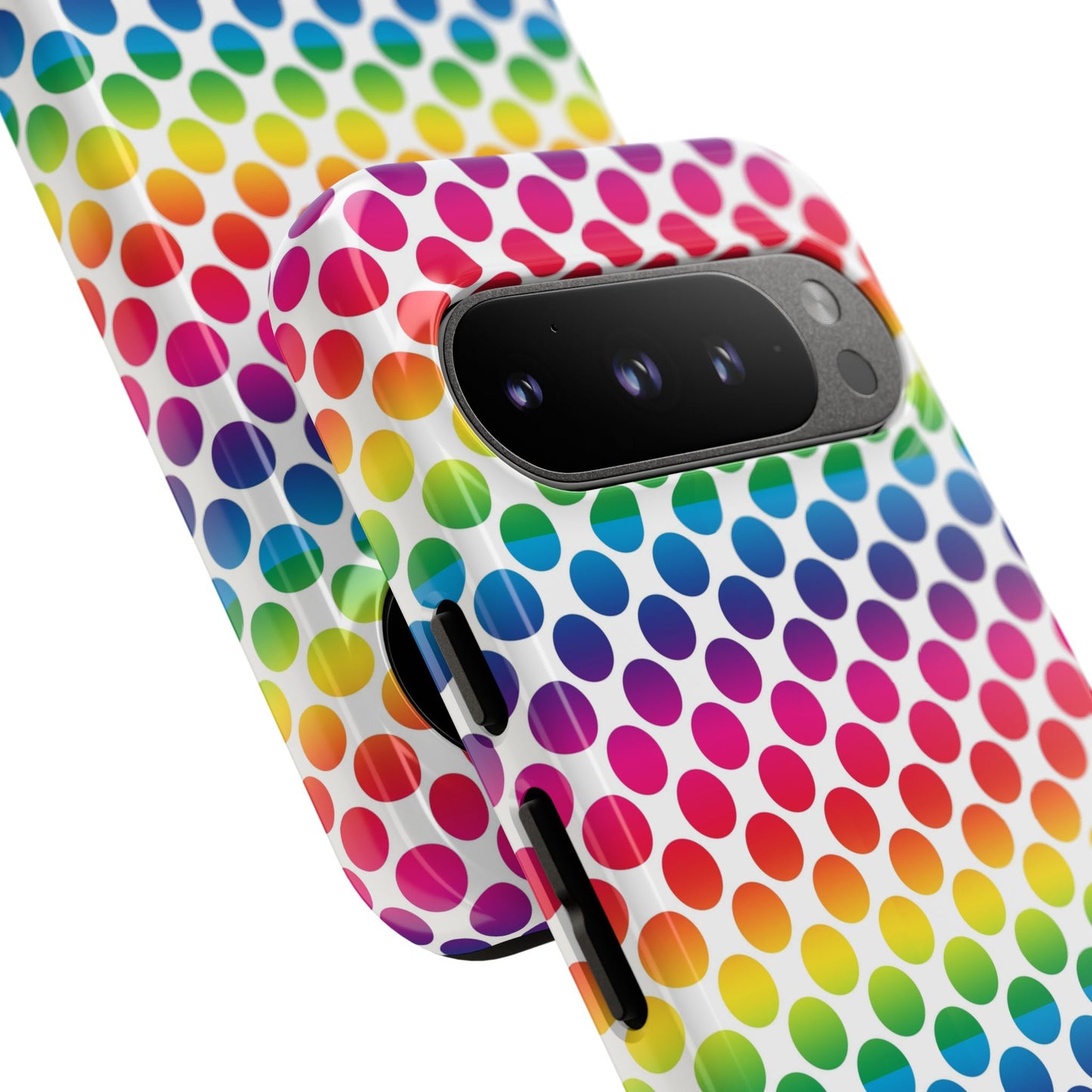 Rainbow Dot Phone Case, Colorful Phone Cover, Fun Phone Accessory, Gift for Friends, Trendy Mobile Case