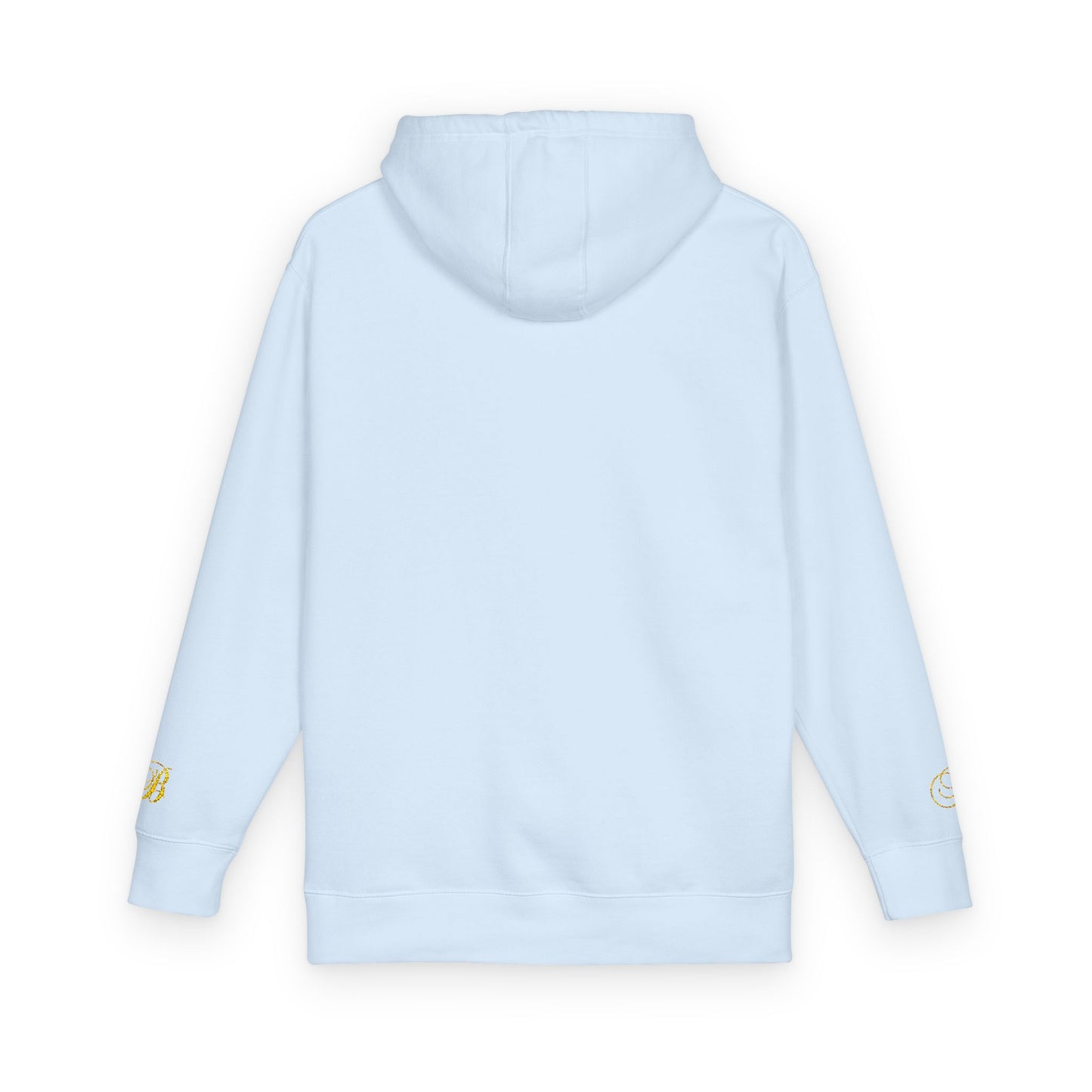 Coral Gold Floral Initial Hoodie — Monogram 'B' Casual Pullover