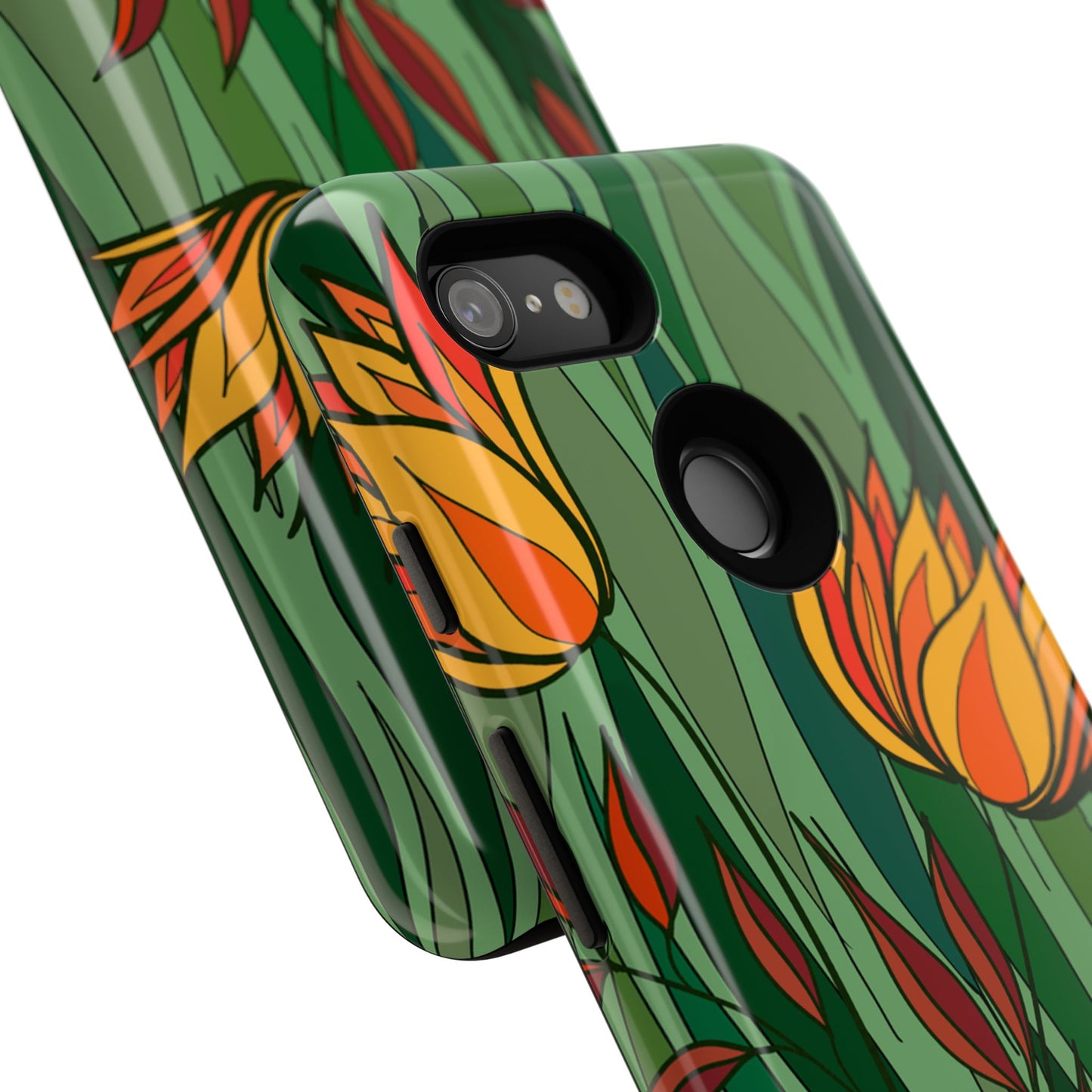 Vibrant Floral Phone Case, Nature-Inspired Tough Case, Eco-Friendly Cover, Unique Gift for Nature Lovers, Spring Decor