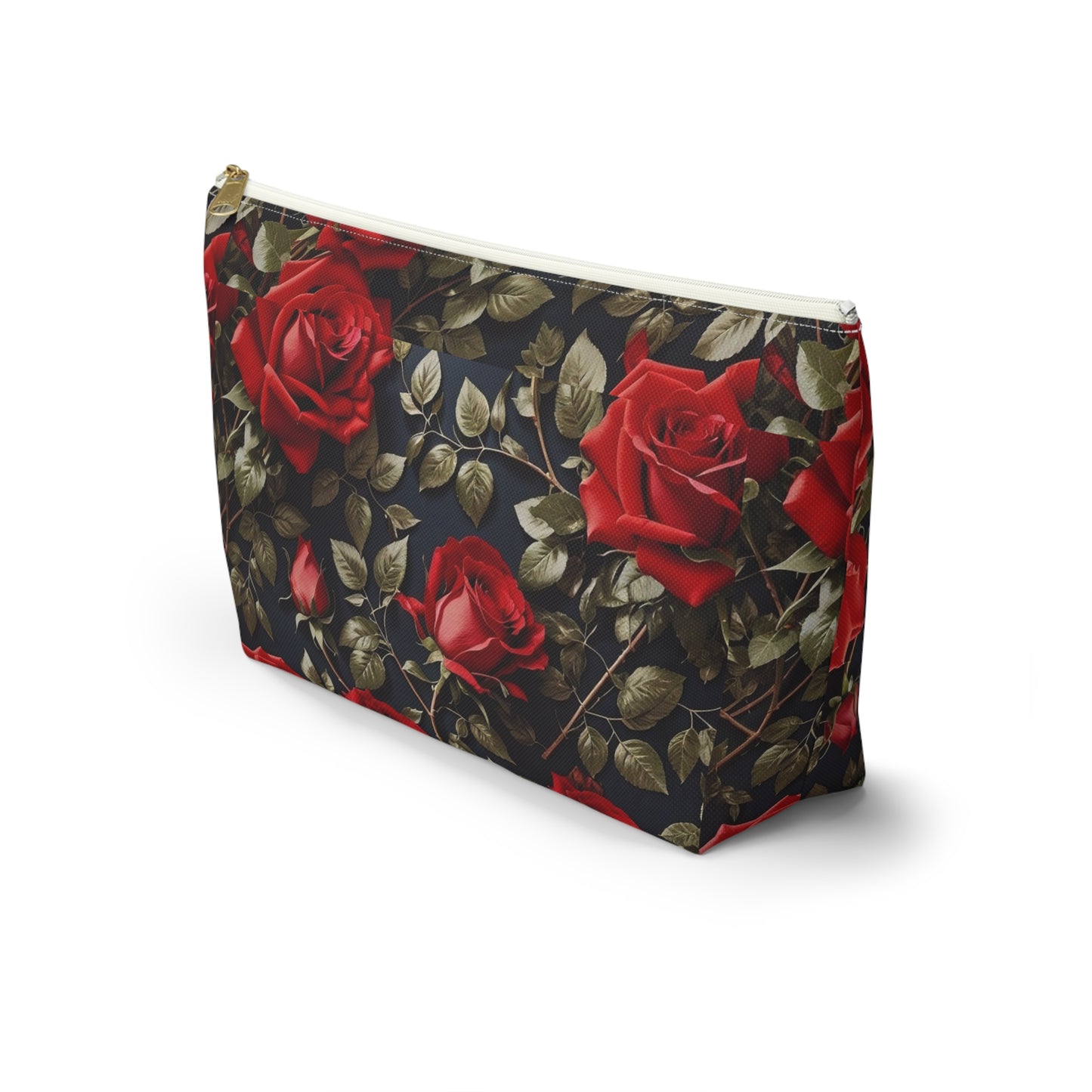 Elegant Floral Accessory Pouch | Makeup Bag, Travel Organizer, Gift for Her, Rose Design, Toiletry Case, Cosmetic Pouch