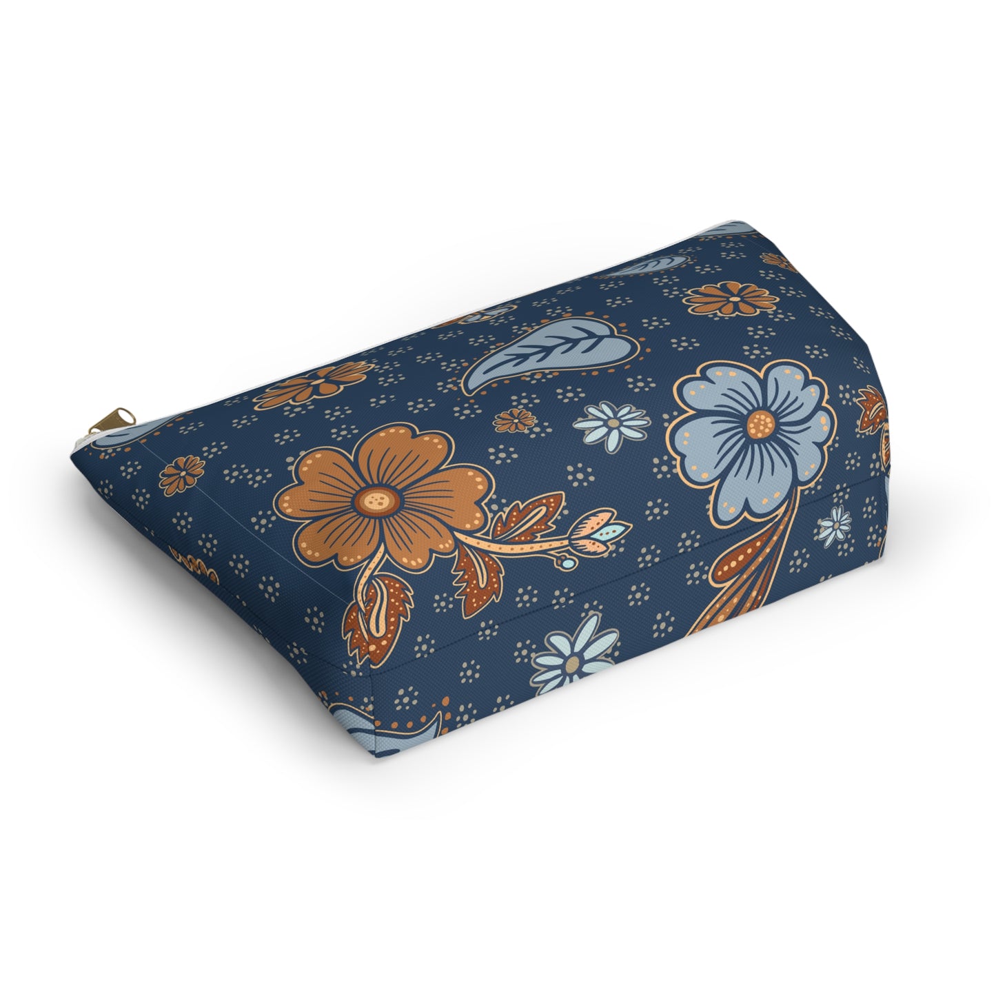 Floral Accessory Pouch, Makeup Bag, Travel Organizer, Gift for Her, Floral Print, T-bottom Pouch, Cosmetics Case