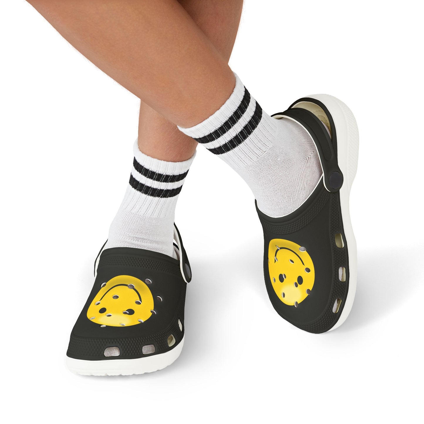Smiley Face Clogs, Kid's EVA Foam Shoes, Comfortable Summer Footwear, Fun Playtime Shoes, Gift for Kids, Cute Garden Clogs
