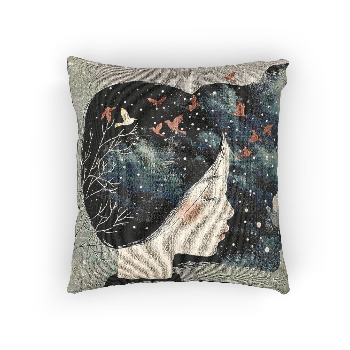 Cosmic Dream Woven Pillow - Starry Night, Boho Home Decor, Artistic Cushion, Gift for Dreamers, Unique Throw Pillows