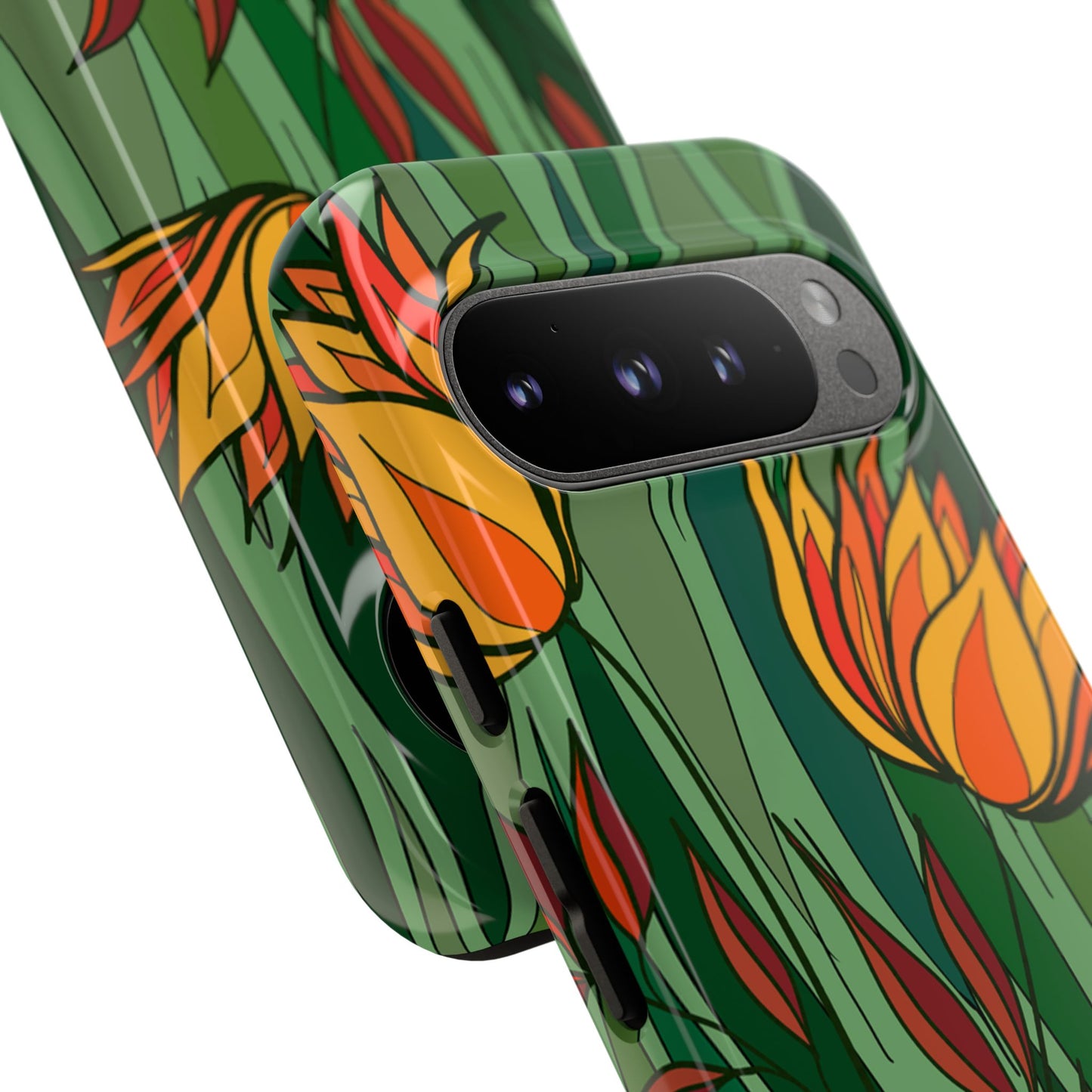 Vibrant Floral Phone Case, Nature-Inspired Tough Case, Eco-Friendly Cover, Unique Gift for Nature Lovers, Spring Decor