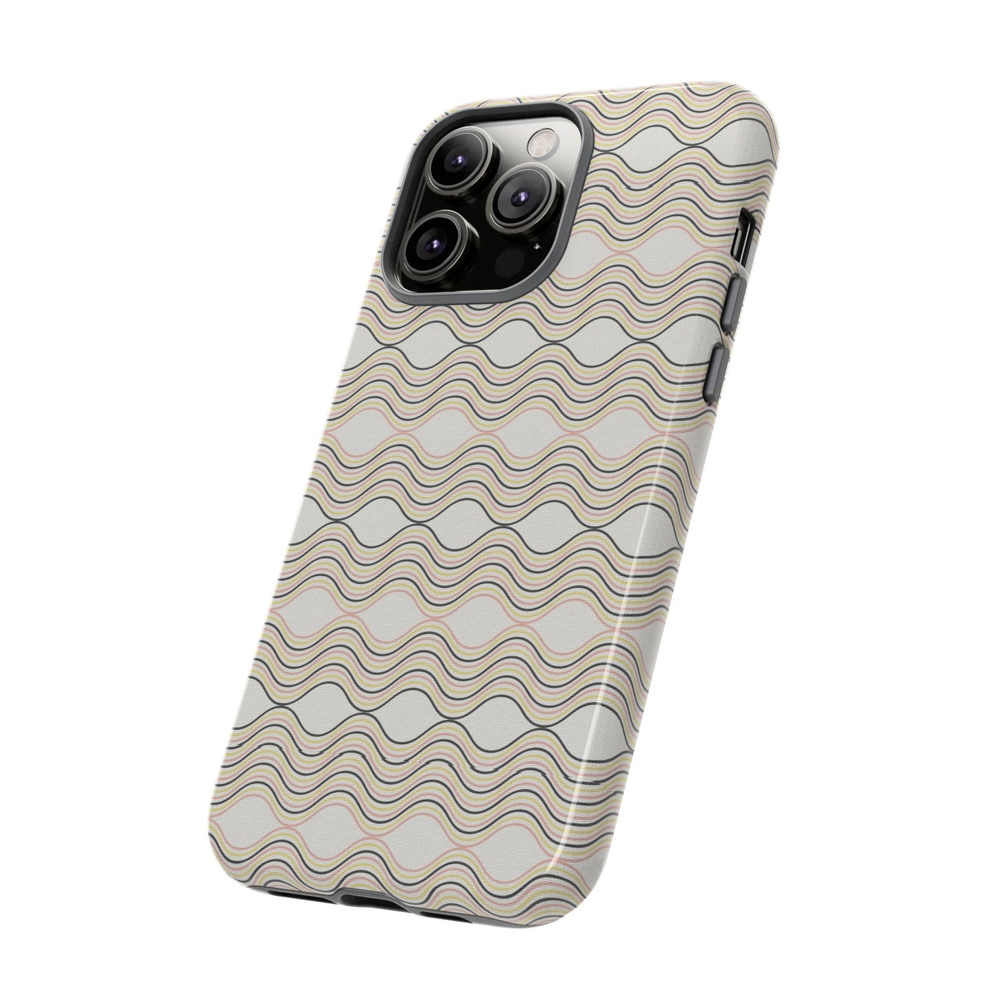 Stylish Phone Case for Tough Protection, Wavy Design, Chic Accessory, Gift for Her, Trendy Tech, Holiday Gift Idea