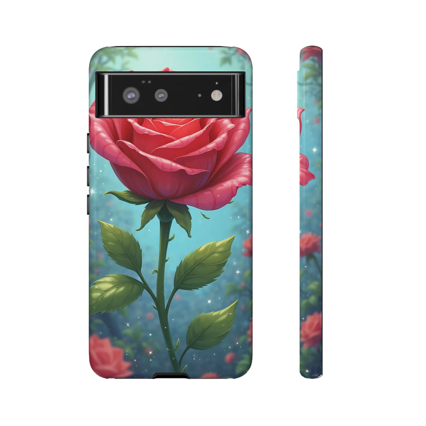 Floral Phone Case, Tough Cases with Elegant Rose Design, Stylish iPhone Cover, Rose Flower Gift for Nature Lovers, Unique Mobile Accessories