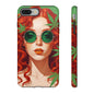 Vibrant Phone Case with Retro Greenery Design, Trendy Case for Casual Look, Gift for Her, Summer Vibes, Unique Phone Accessory