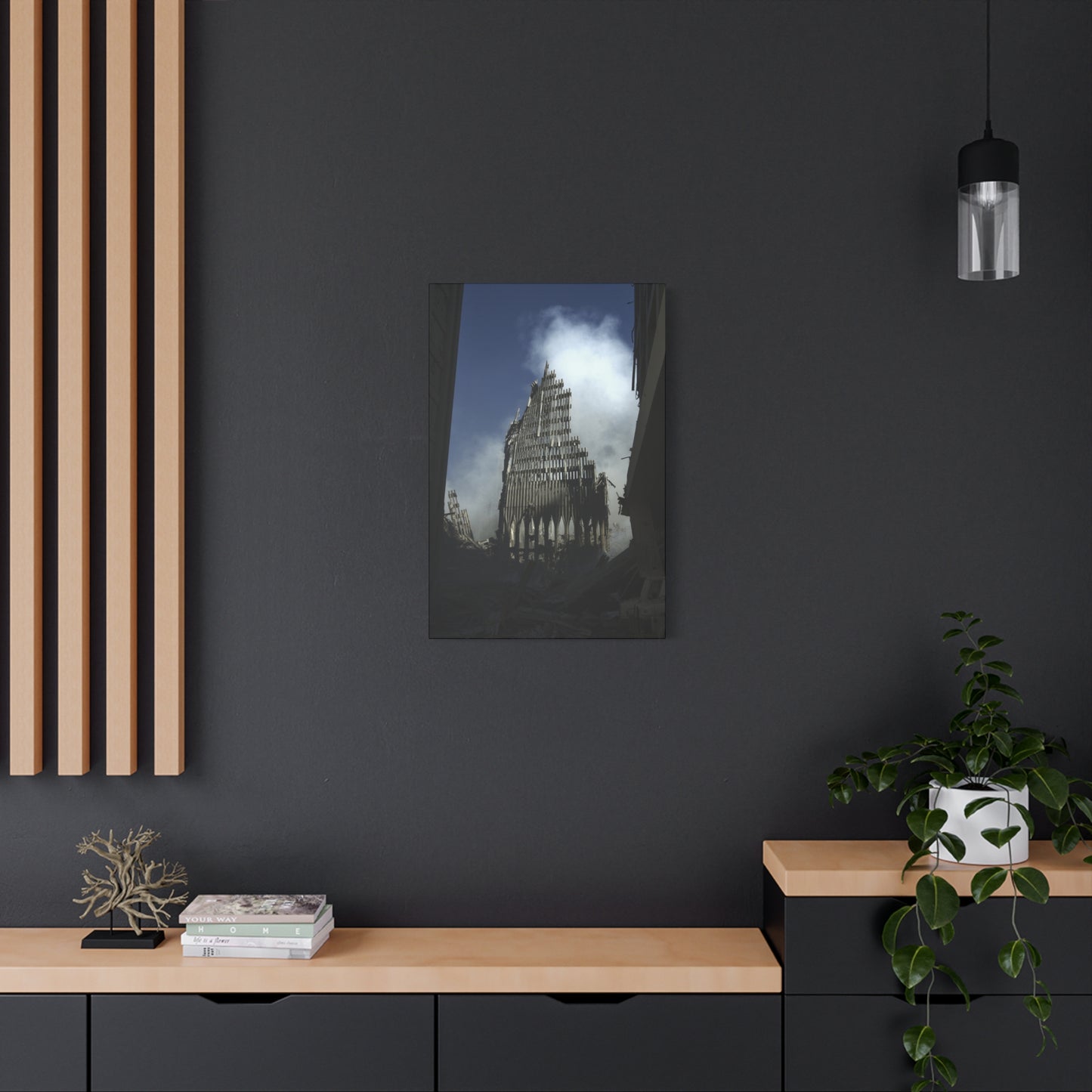 Matte Stretched Canvas - Ruined Cathedral Architectural Print