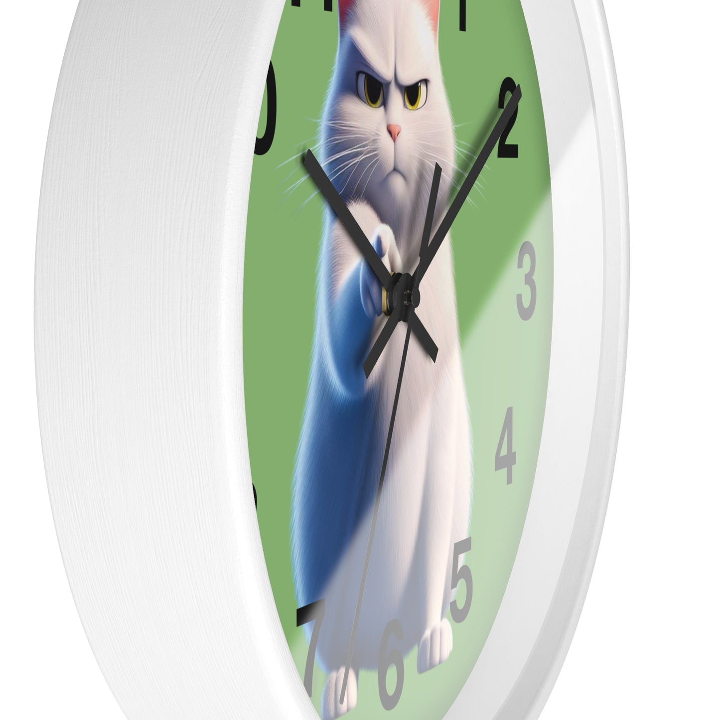Whimsical Cat Wall Clock, Funny Animal Decor, Unique Gift for Cat Lovers, Home & Office Decoration, Purr-fect for Cat Themed Parties