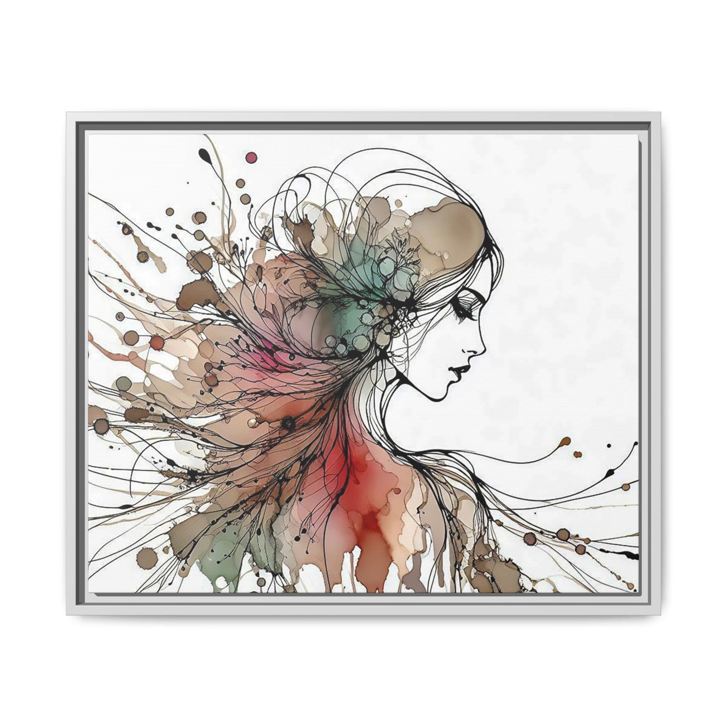 Matte Canvas, Framed (Multi-color) - Girl Whispers