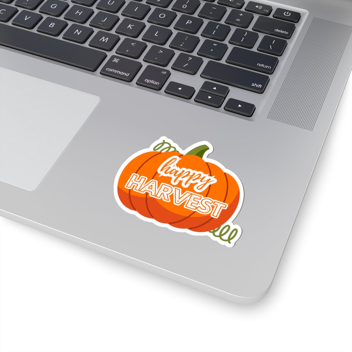 Happy Harvest Pumpkin Stickers, Fall Decor, Thanksgiving Gift, Autumn Themed Stickers, Laptop Stickers, Seasonal Decor