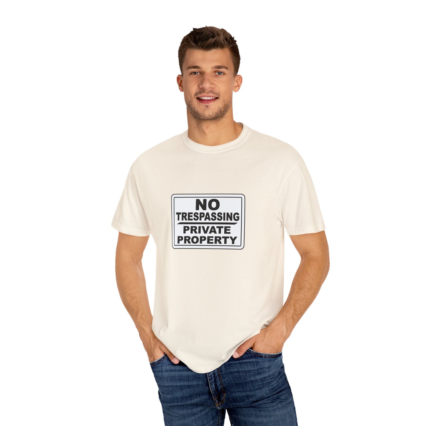 Unisex Garment-Dyed T-Shirt with Bold 'No Trespassing' Design | Casual Wear, Gift for Outdoors Lovers, Funny Shirt, Statement Tee, [...]