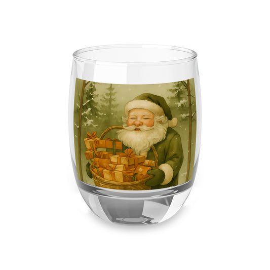 Festive Whiskey Glass, Holiday Gift, Christmas Decor, Personalized Barware, Winter Celebration Drinkware
