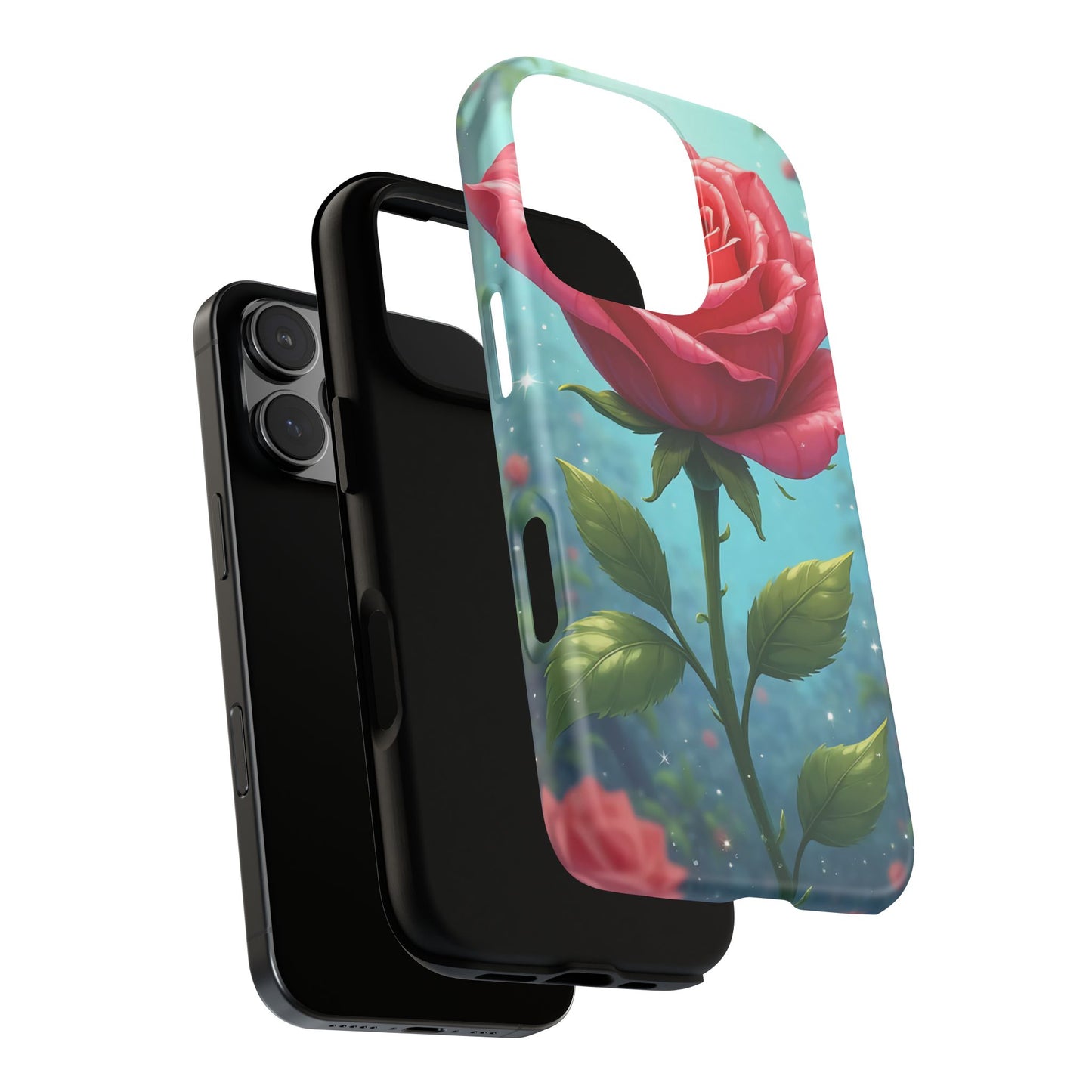 Floral Phone Case, Tough Cases with Elegant Rose Design, Stylish iPhone Cover, Rose Flower Gift for Nature Lovers, Unique Mobile Accessories
