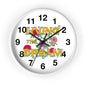 Living the Dream Floral Wall Clock, Boho Home Decor, Motivational Gift, Office Clock, Unique Wall Art