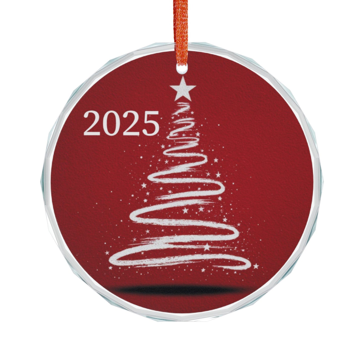 2025 Heart Crystal Ornament – Red Holiday Glass Tree Keepsake