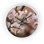 Elegant Floral Wall Clock, Spring Decor, Home Office Accessory