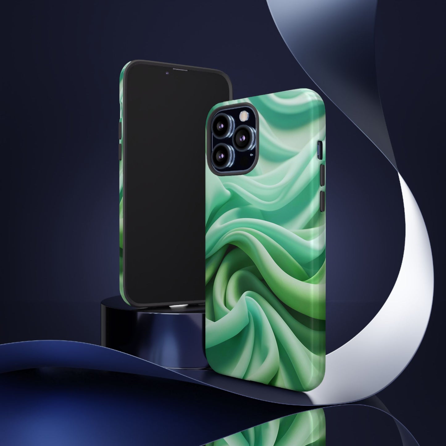 Stylish Phone Case, Tough Case, Green Abstract Design, Cell Phone Cover, Unique Gift, Trendy Accessory