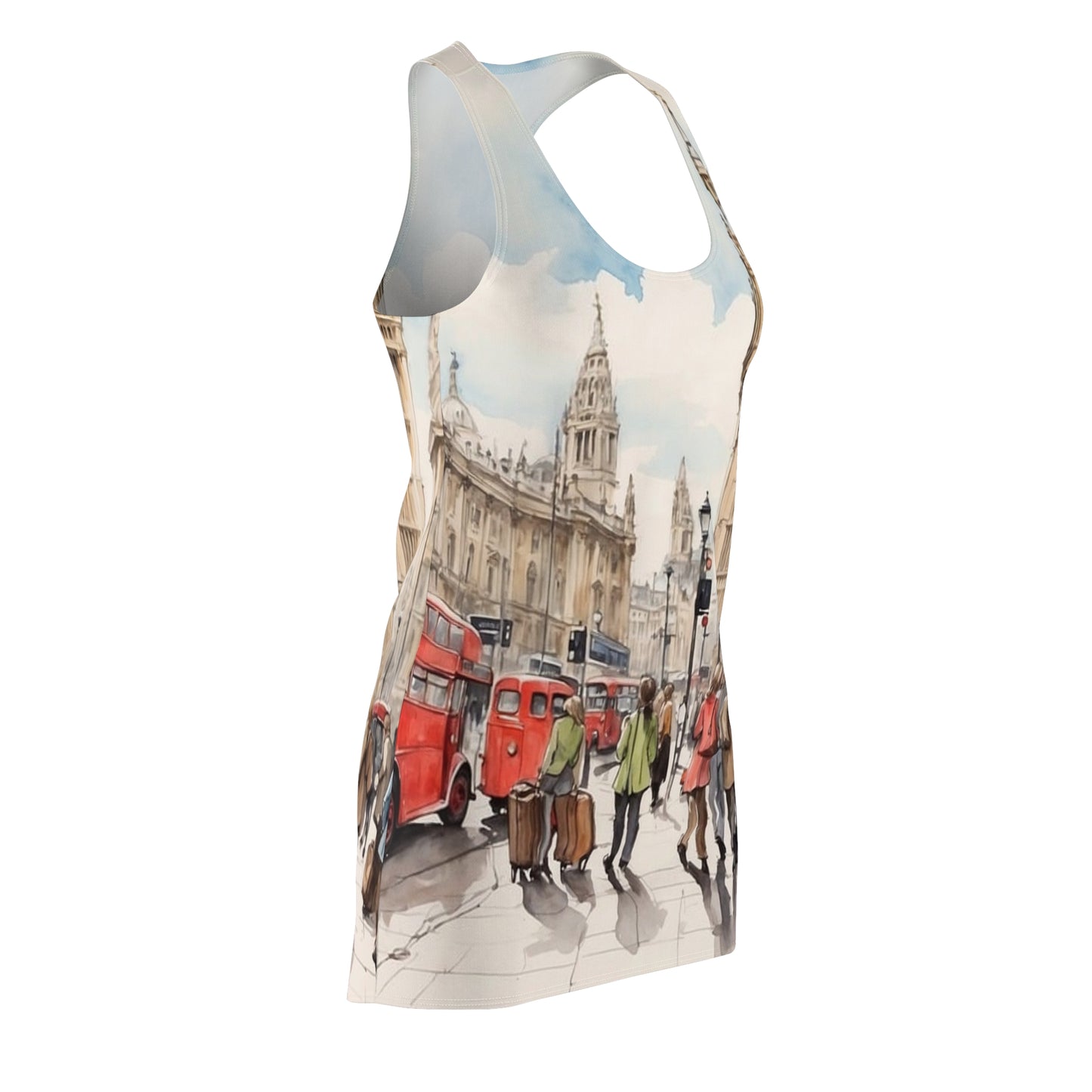 London-Inspired Women's Racerback Dress, Summer Dress, Vacation Outfit, Travel Apparel, Unique Gift Idea