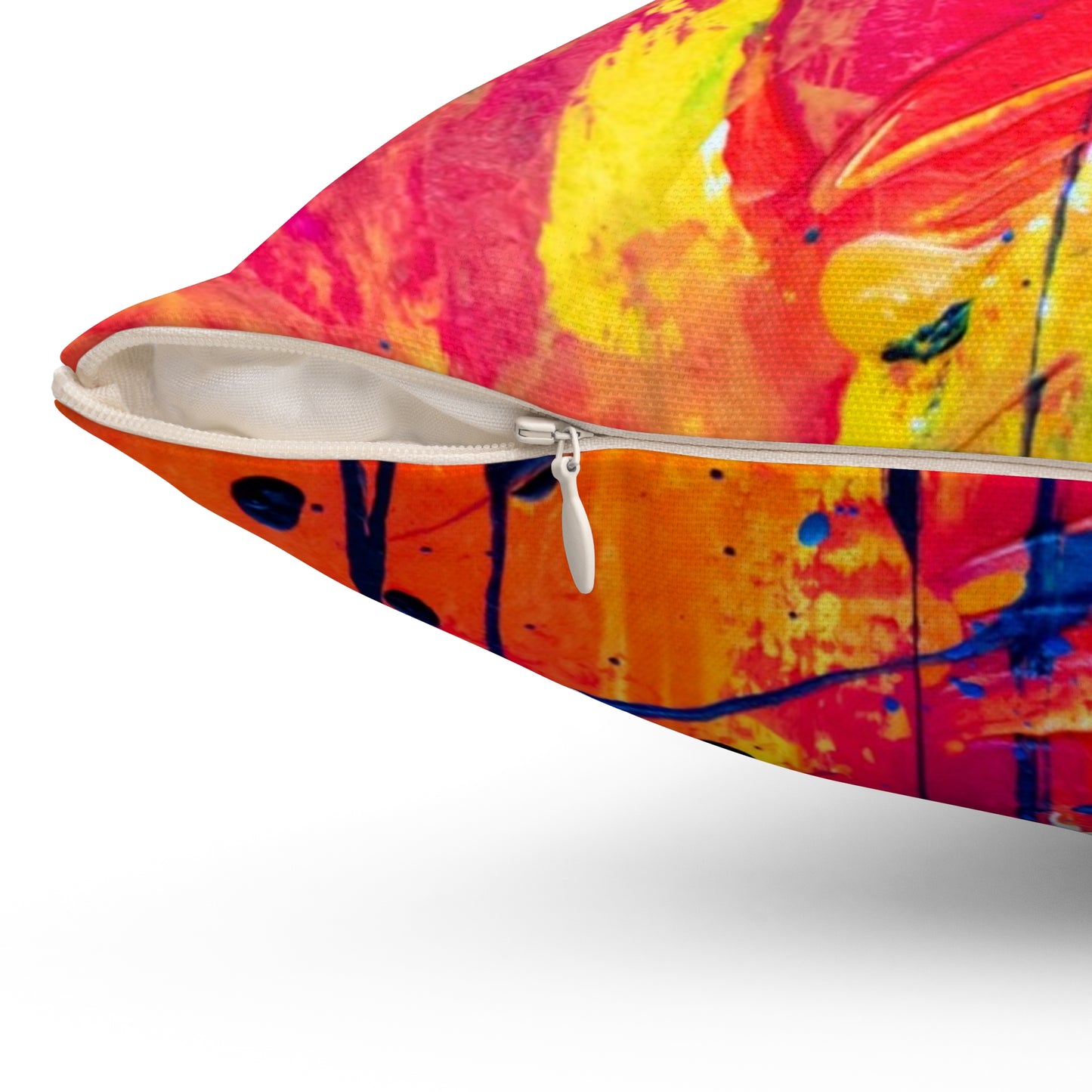 Vibrant Abstract Art Pillow, Colorful Home Decor, Modern Throw Pillow