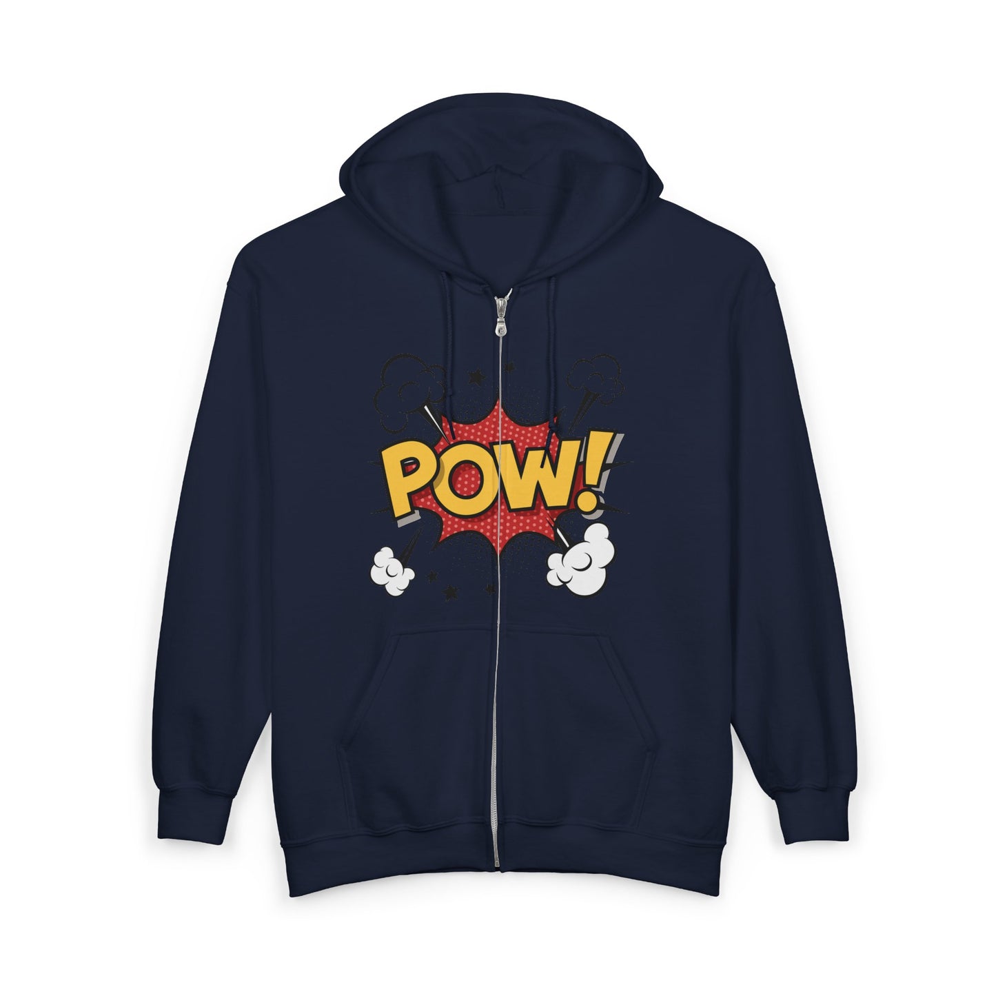 Comic Pop Art Zip-Up Hoodie - POW! Design
